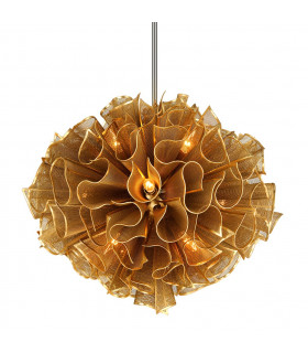 Pulse 12 Light Pendant Gold Leaf