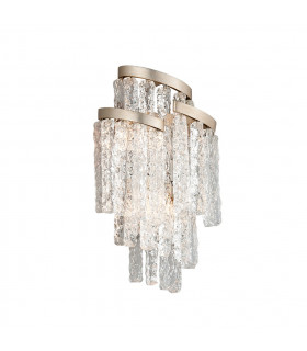 Mont Blanc 3 Light Wall Sconce MODERN Leaf Venetian Glass