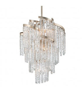 Mont Blanc 9 Light Chandelier MODERN Leaf Venetian Glass