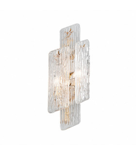 Piemonte 2 Light Wall Sconce Royal Gold Glass