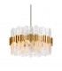 Ciro 5 Light Pendant ANTIQUE Leaf Stainless Glass
