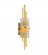 Symphony 1 Light Wall Sconce Gold Leaf Polished Stainless Glass