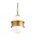 Broomley 1 Light Pendant Vintage Brass Glass