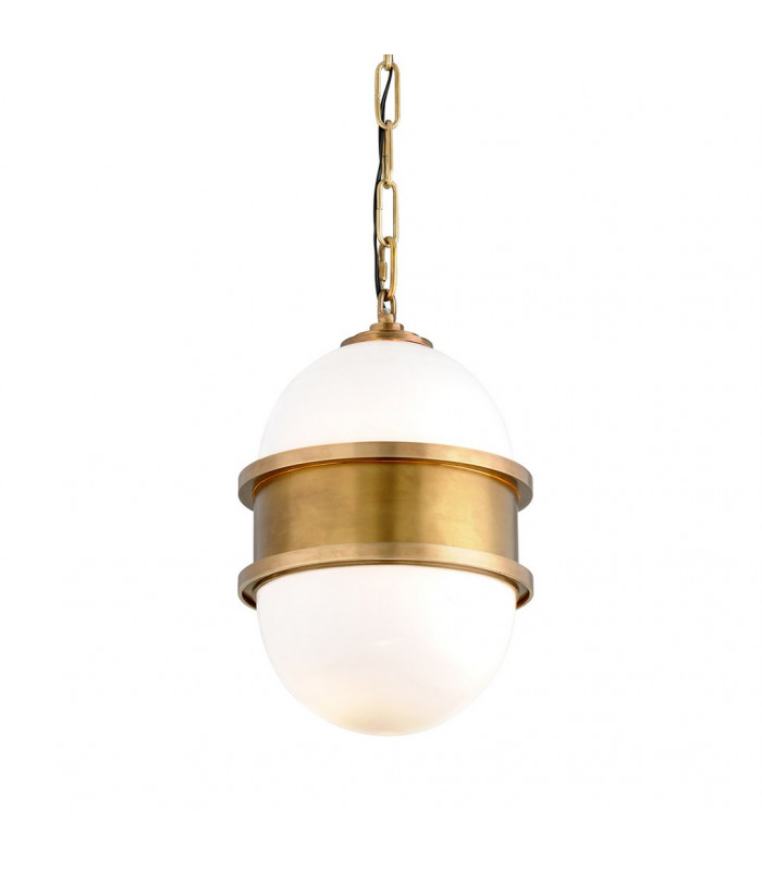 Broomley 1 Light Pendant Vintage Brass Glass