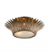 Romanov 3 Light Flush Mount Vintage Brass