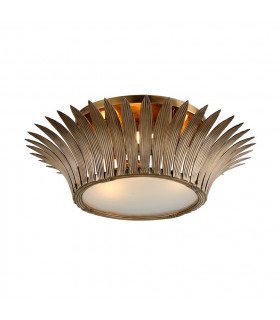 Romanov 3 Light Flush Mount Vintage Brass