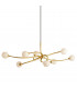 Signature 8 Light Linear Gold Leaf Glass