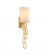 Halo 1 Light Wall Sconce Gold Leaf Fabric