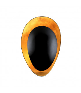 Ginger 1 Light Wall Sconce Gold Leaf Black