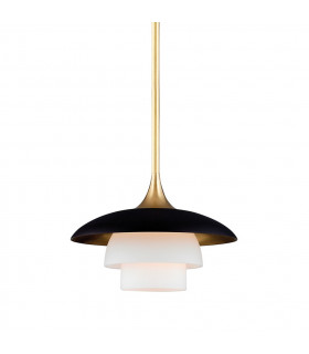 Barron 1 Light Pendant Brass Glass