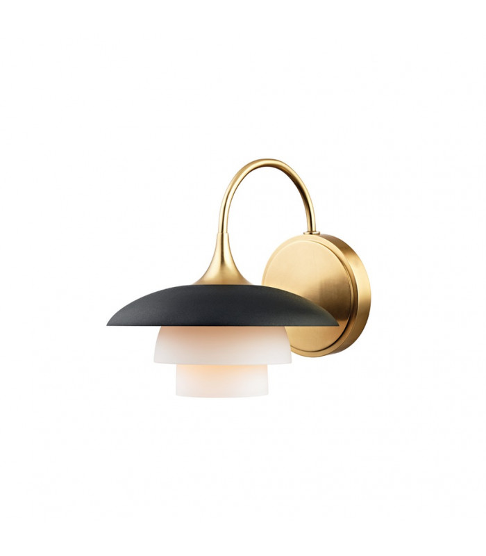 Barron 1 Light Wall Sconce Brass Glass
