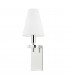 Dooley 1 Light Wall Sconce Polished Nickel Linen 2700K