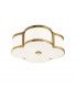 Chandler 3 Light Flush Mount Brass Glass
