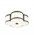 Chandler 3 Light Flush Mount Old Bronze Glass