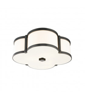 Chandler 3 Light Flush Mount Old Bronze Glass