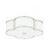 Chandler 3 Light Flush Mount Polished Nickel Glass