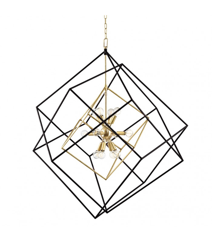 Roundout 12 Light Pendant Brass
