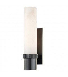Argon 1 Light Wall Sconce Old Bronze Alabaster