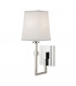 Fletcher 1 Light Wall Sconce Polished Nickel Faux Silk