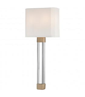 Larissa 2 Light Wall Sconce Brass Silk
