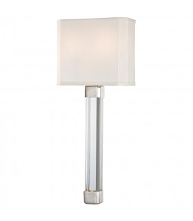 Larissa 2 Light Wall Sconce Polished Nickel Silk
