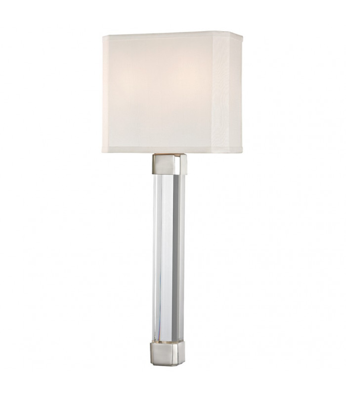 Larissa 2 Light Wall Sconce Polished Nickel Silk