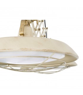 LED 2 Light Double Adjustable Outdoor Dome Ceiling Pendant Light Off-White IP44 - 2