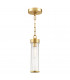 Soriano 1 Light Pendant Brass Glass