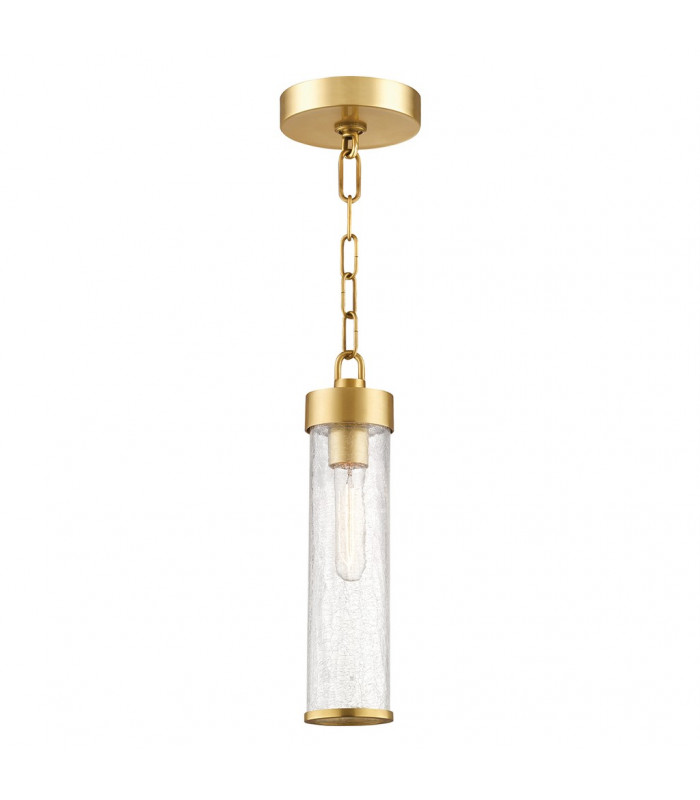 Soriano 1 Light Pendant Brass Glass