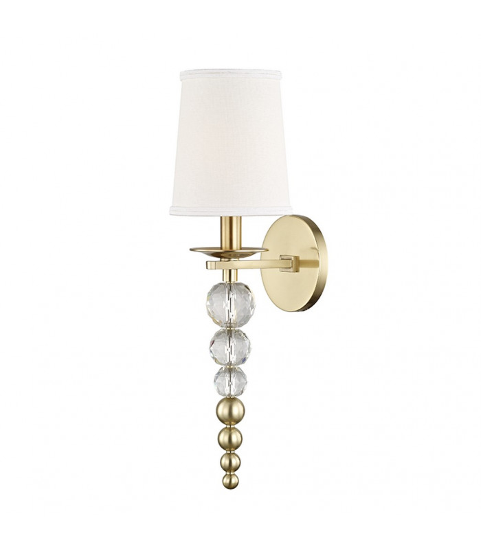 Persis 1 Light Wall Sconce Brass Linen