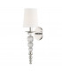 Persis 1 Light Wall Sconce Polished Nickel Linen