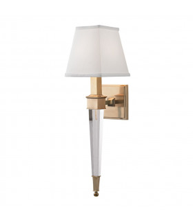 Ruskin 1 Light Wall Sconce Brass Silk