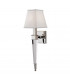 Ruskin 1 Light Wall Sconce Polished Nickel Silk