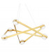 Orbit 6 Light Chandelier Brass Glass 2700K