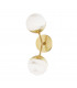 Saratoga 2 Light Wall Sconce Brass Spanish Alabaster 2700K