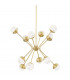 Saratoga 12 Light Chandelier Brass Spanish Alabaster 2700K