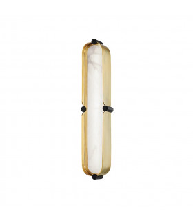 Tribeca Small Led Bath Bracket Brass Black Alabaster