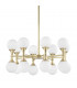 Astoria 16 Light Chandelier Brass Glass 3000K