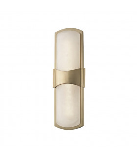 Valencia Led Wall Sconce Brass Alabaster 3000K