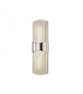 Valencia Led Wall Sconce Polished Nickel Alabaster 3000K