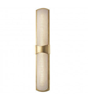 Valencia Led Wall Sconce Brass Alabaster 3000K