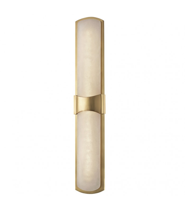 Valencia Led Wall Sconce Brass Alabaster 3000K