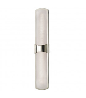 Valencia Led Wall Sconce Polished Nickel Alabaster 3000K