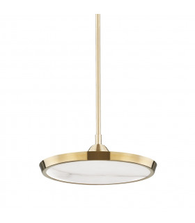 Draper Small Led Pendant Brass Alabaster 2700K