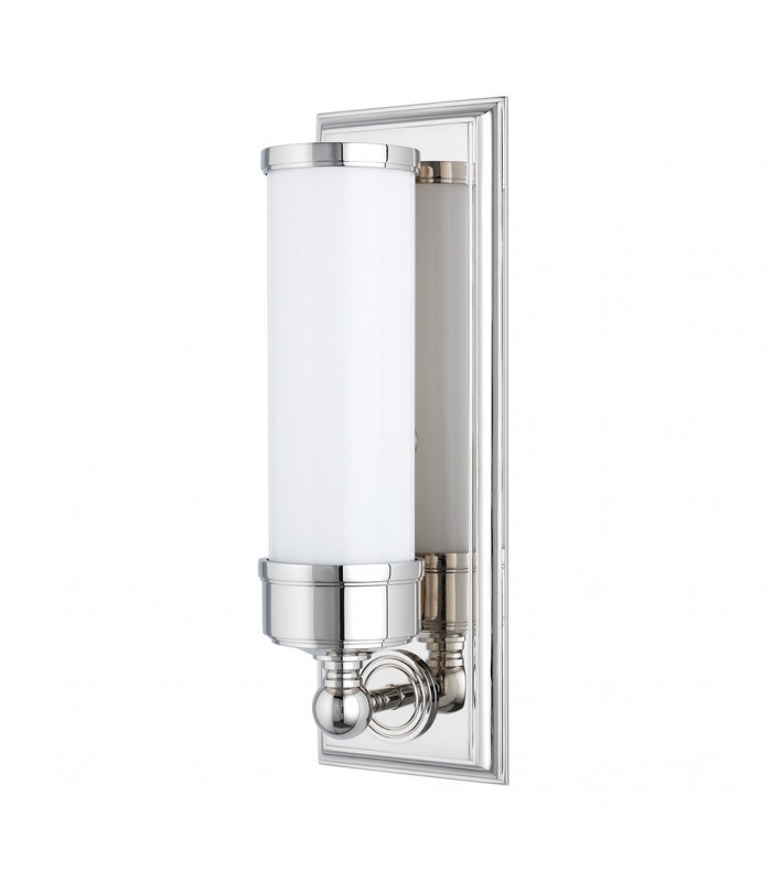 Everett 1 Light Bath Bracket Polished Nickel Glass