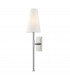 Bowery 1 Light "A" Wall Sconce Polished Nickel Linen
