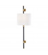 Bowery 2 Light Wall Sconce Aged Brass Linen