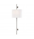 Bowery 2 Light Wall Sconce Polished Nickel Linen