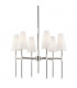 Bowery 6 Light Chandelier Polished Nickel Linen