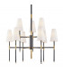 Bowery 9 Light Chandelier Aged Brass Linen